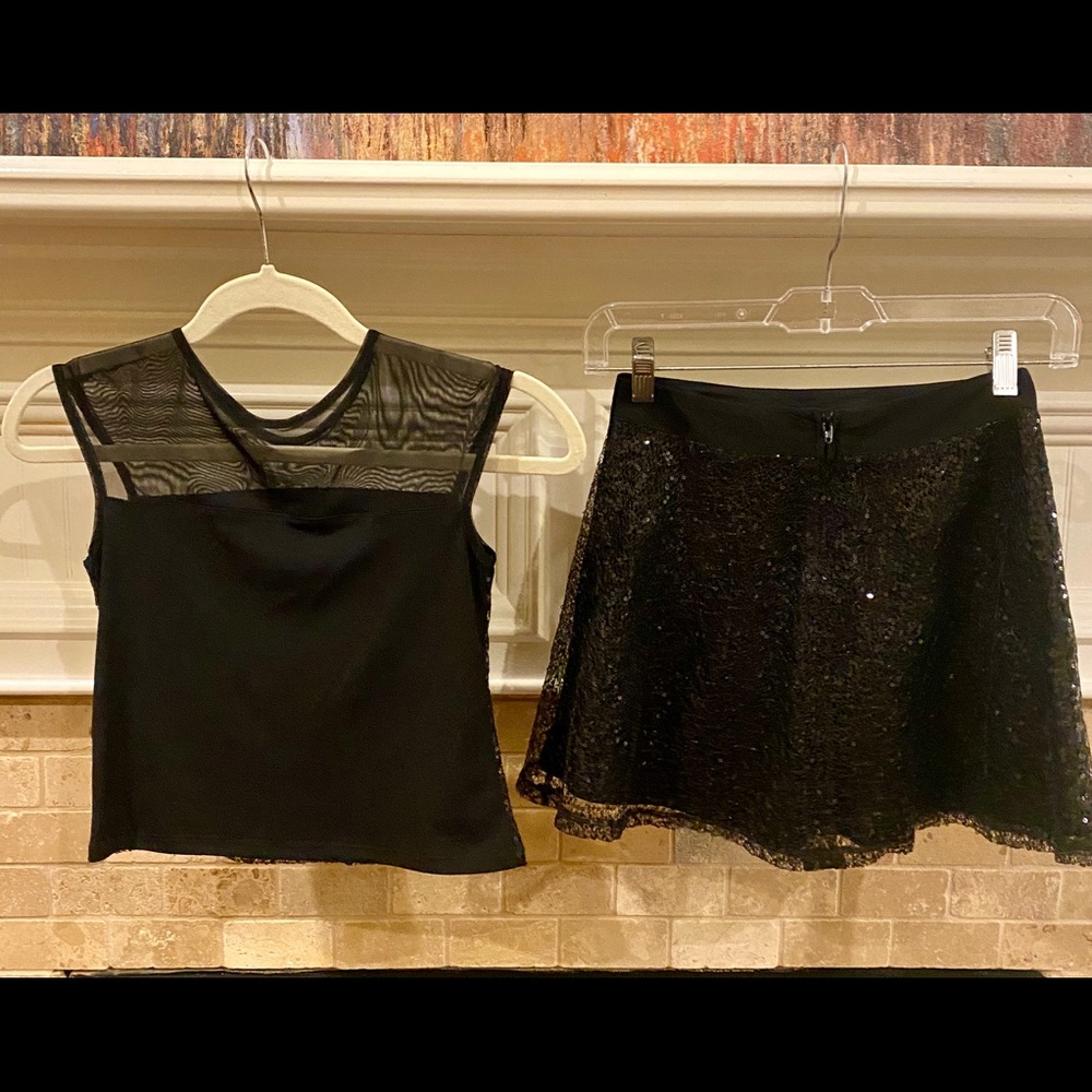 Black sequin and sheer skirt & top (Girl’s)